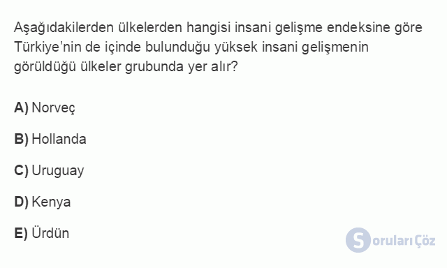İKT402U 1. Ünite Türkiye Ekonomisinin Temel Özellikleri ve Dünya Ekonomisindeki Yeri Testi IV 5. Soru