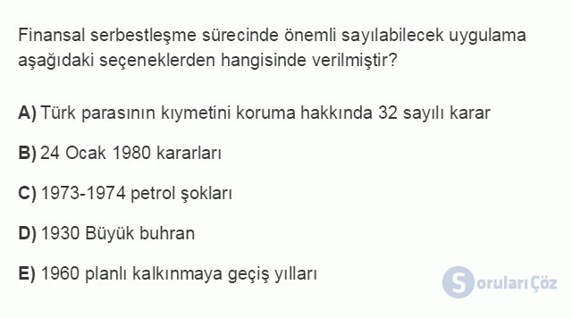 İKT402U 2. Ünite Türkiye’de Milli Gelir, Gelir Dağılımı ve Yoksulluk Testi II 7. Soru