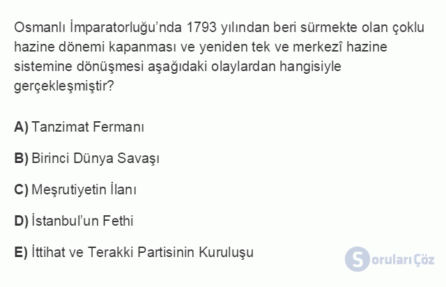 İKT408U 7. Ünite Hazine ve Maliye Politikaları: 1980-2010 Dönemi Türkiye Deneyimi Neler Söylüyor? Testi II 3. Soru