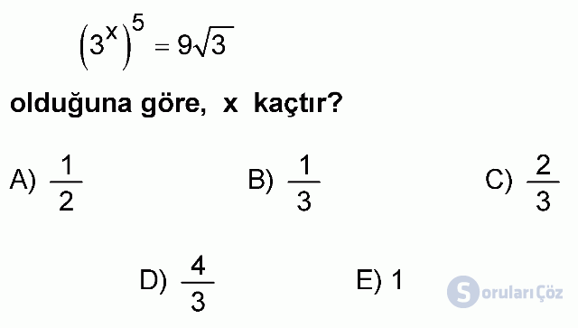 KPSS Lisans Matematik Soruları 3. Soru