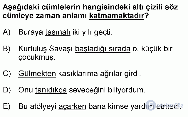 KPSS Ortaöğretim Türkçe Soruları 13. Soru