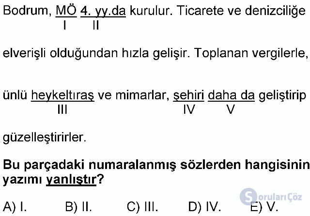 KPSS Önlisans Türkçe Soruları 12. Soru