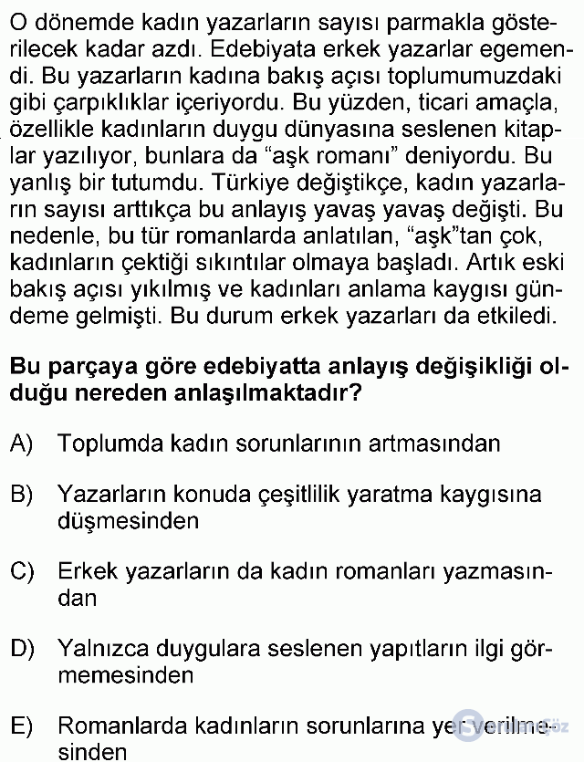 KPSS Önlisans Türkçe Soruları 27. Soru