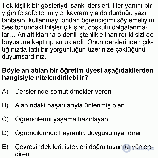 KPSS Önlisans Türkçe Soruları 28. Soru