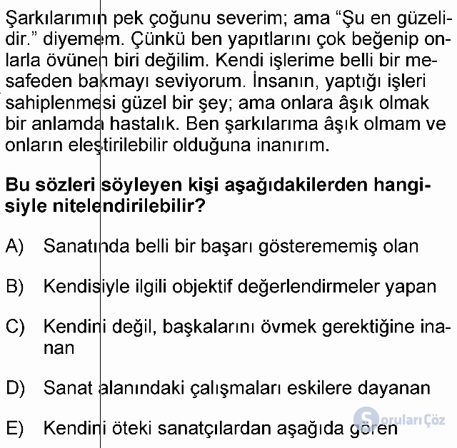KPSS Önlisans Türkçe Soruları 30. Soru