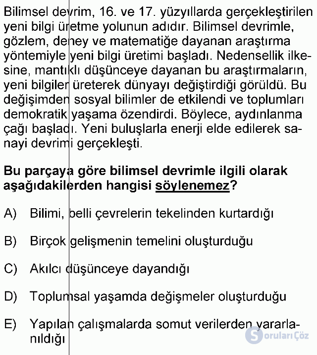 KPSS Önlisans Türkçe Soruları 35. Soru