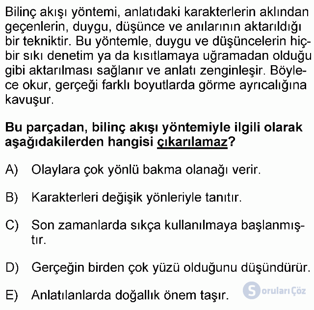 KPSS Önlisans Türkçe Soruları 36. Soru