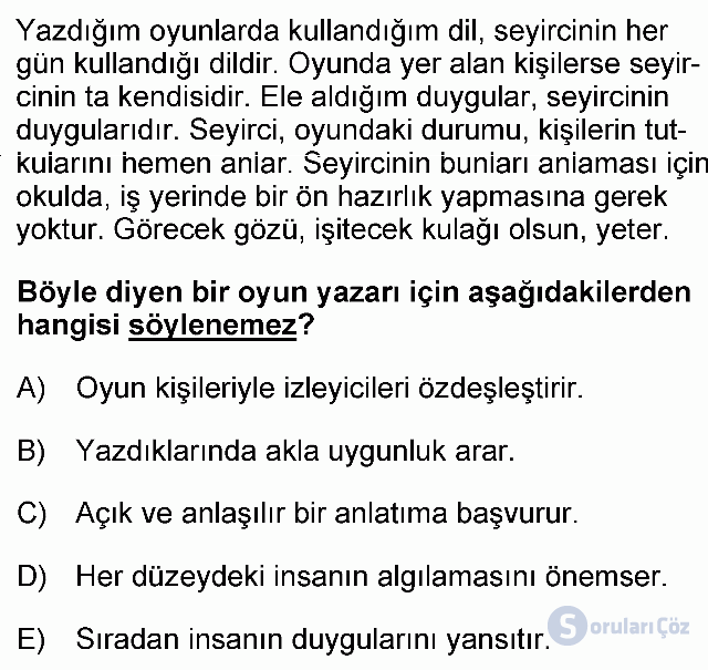 KPSS Önlisans Türkçe Soruları 37. Soru