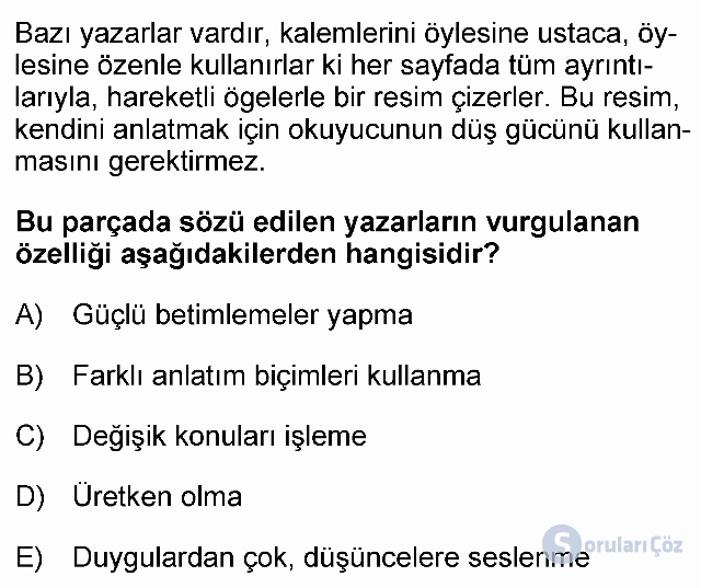 KPSS Önlisans Türkçe Soruları 33. Soru