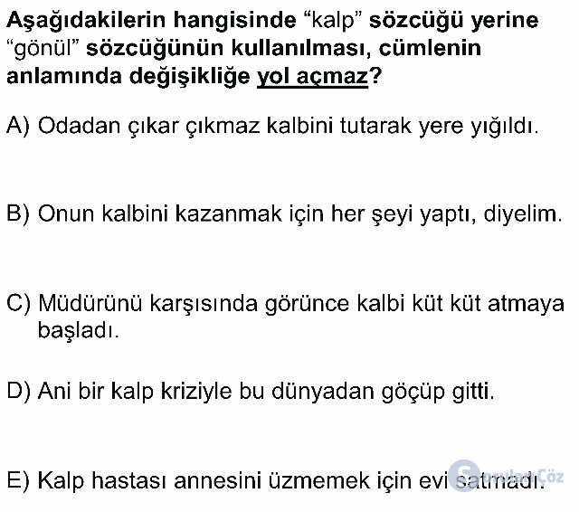 KPSS Önlisans Genel Yetenek Soruları 1. Soru