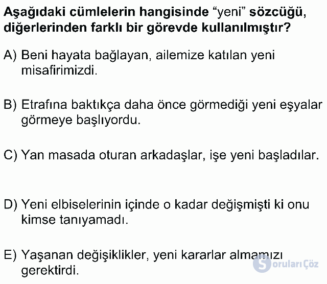 KPSS Önlisans Genel Yetenek Soruları 2. Soru