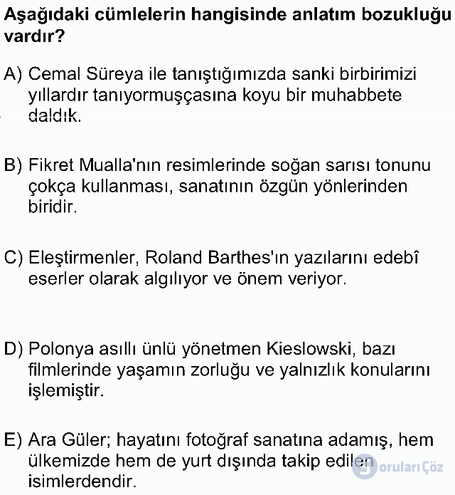 KPSS Önlisans Genel Yetenek Soruları 3. Soru