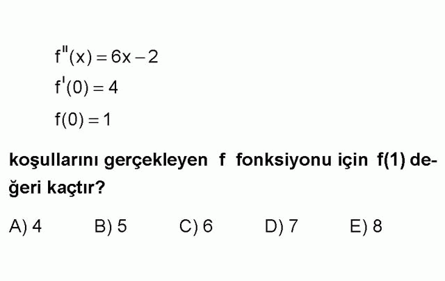 LYS Matematik Soruları 42. Soru