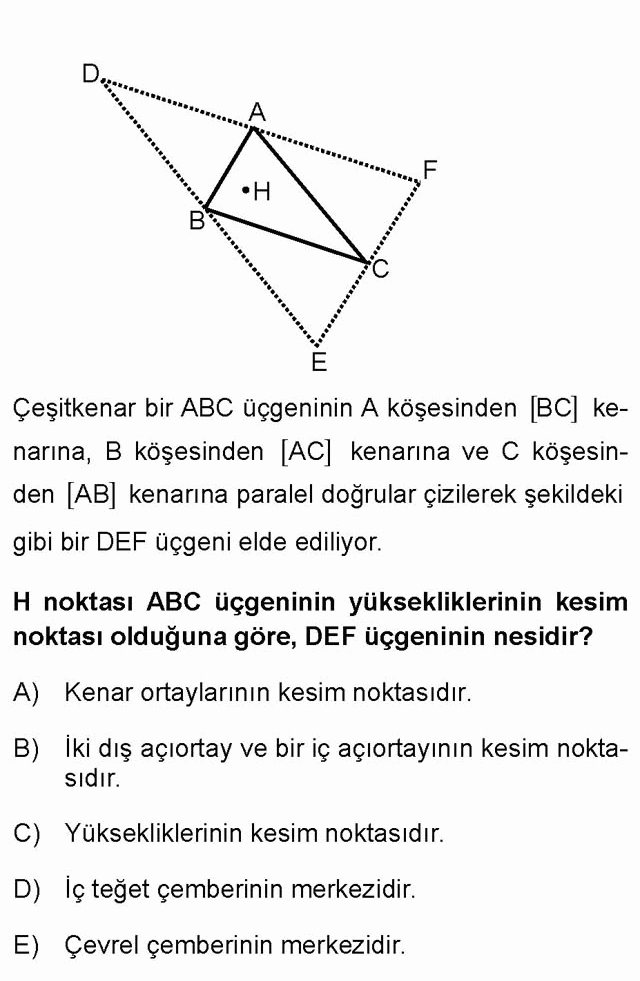 LYS Geometri Soruları 8. Soru