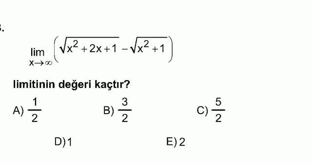 LYS Matematik Soruları 38. Soru