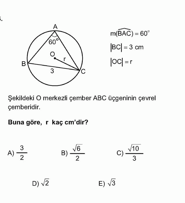 LYS Geometri Soruları 16. Soru