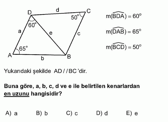 LYS Geometri Soruları 8. Soru