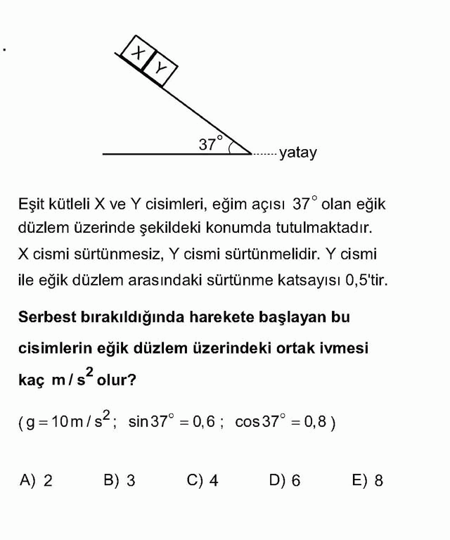 LYS Fizik Soruları 11. Soru