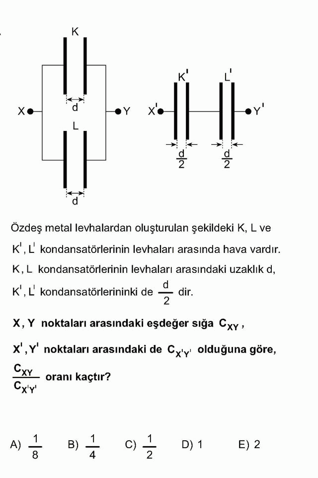 LYS Fizik Soruları 18. Soru