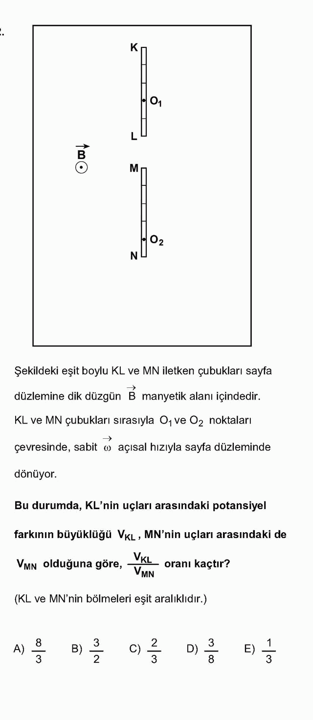 LYS Fizik Soruları 22. Soru