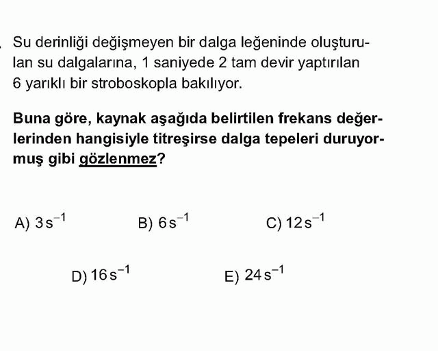 LYS Fizik Soruları 25. Soru