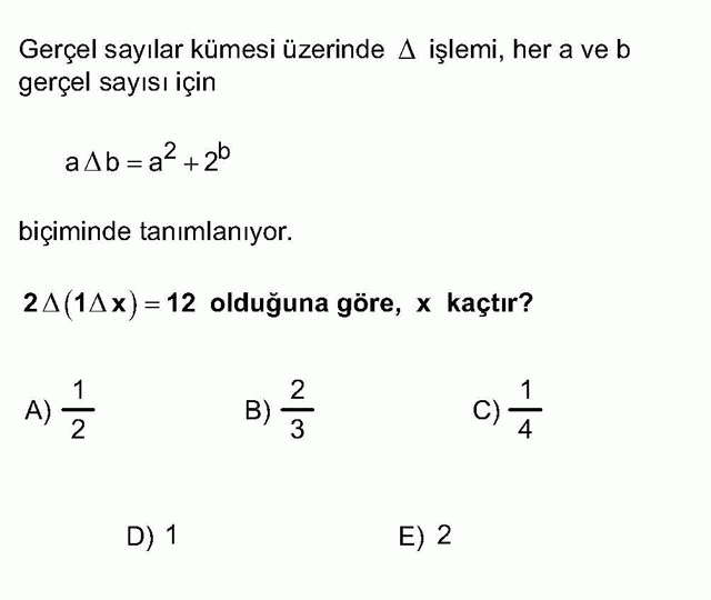 LYS Matematik Soruları 13. Soru
