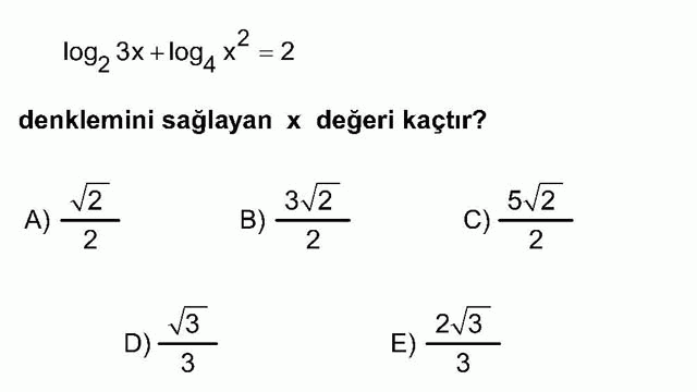 LYS Matematik Soruları 30. Soru