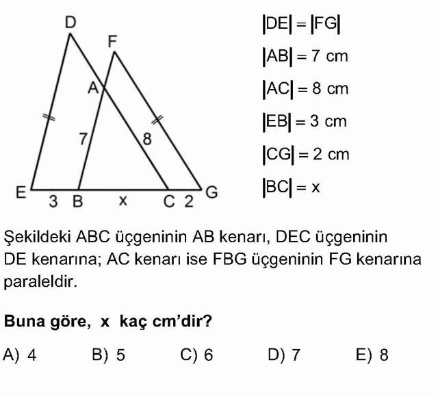 LYS Geometri Soruları 3. Soru