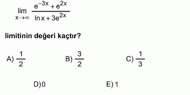 LYS Matematik Soruları 39. Soru