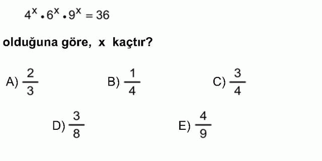 LYS Matematik Soruları 4. Soru