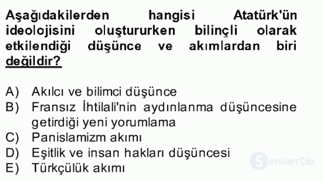 Atatürk İlkeleri ve İnkılap Tarihi II Bahar Final 12. Soru
