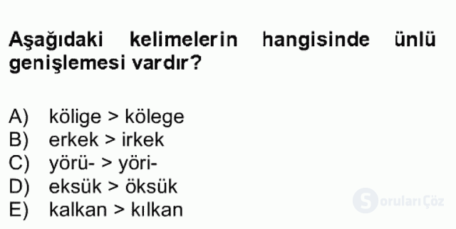 XIV-XV. Yüzyıllar Türk Dili Bahar Final 11. Soru