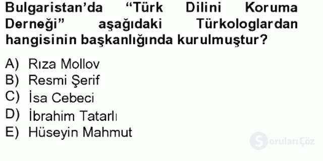 Çağdaş Türk Edebiyatları II Bahar Final 15. Soru