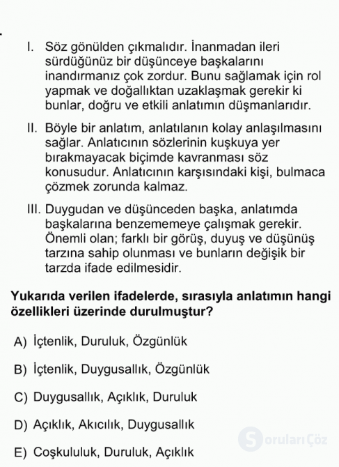 DGS Türkçe 2013 25. Soru