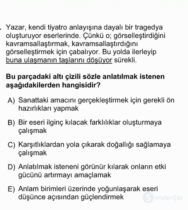 DGS Türkçe 2013 26. Soru