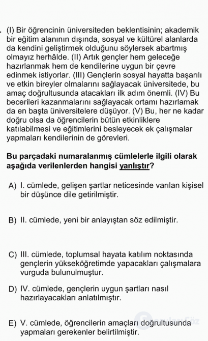 DGS Türkçe 2013 32. Soru