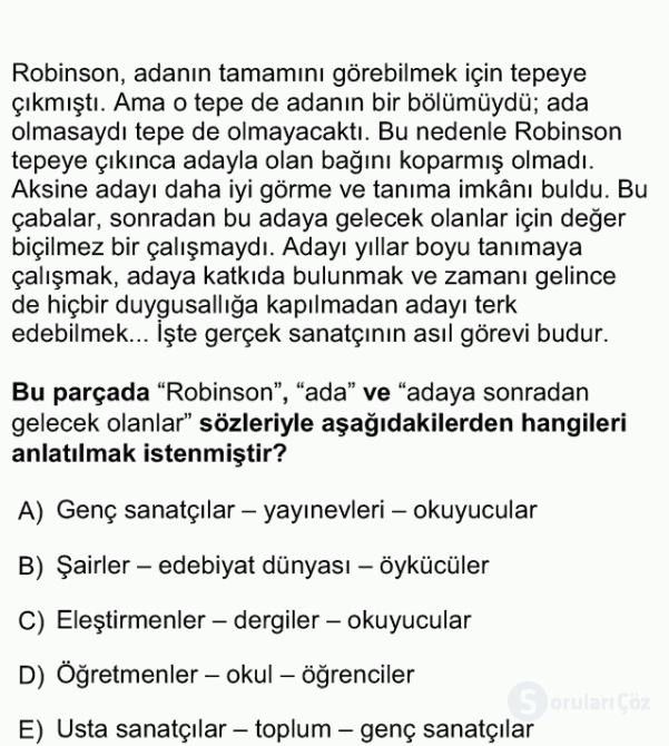 DGS Türkçe 2013 38. Soru