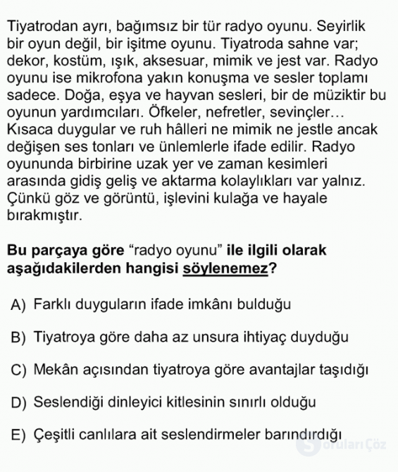 DGS Türkçe 2013 46. Soru