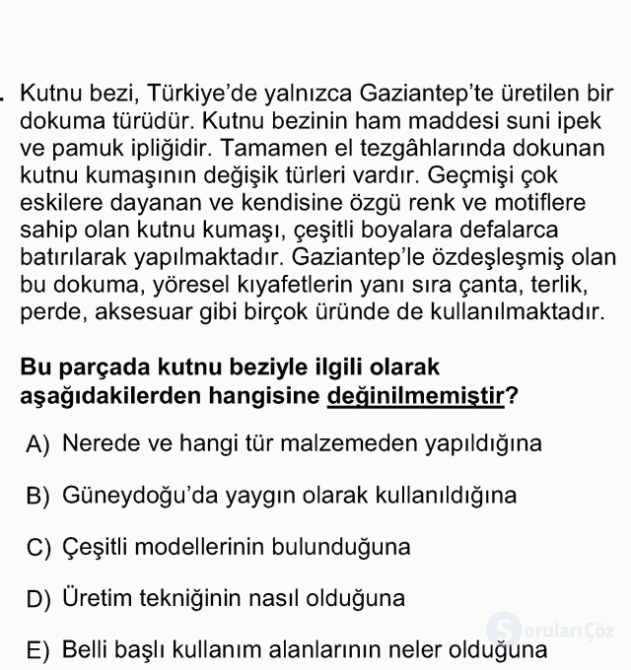 DGS Türkçe 2013 48. Soru