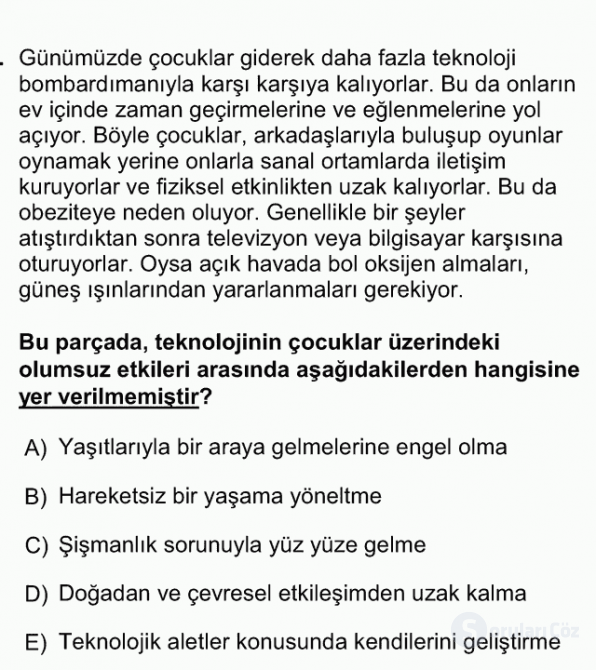 DGS Türkçe 2013 49. Soru