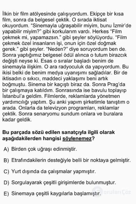 DGS Türkçe 2013 63. Soru