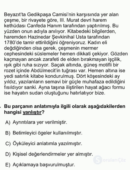 DGS Türkçe 2013 64. Soru