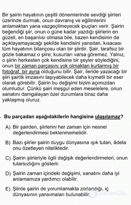DGS Türkçe 2013 68. Soru