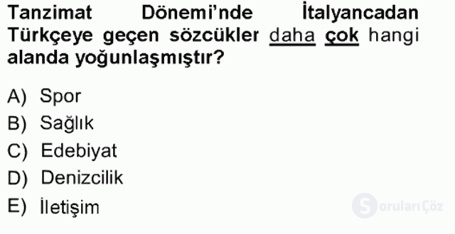 Türk Dili I Tek Ders 17. Soru