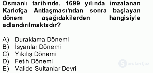XVII. Yüzyıl Türk Edebiyatı Bütünleme 1. Soru